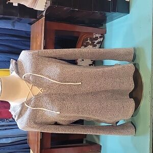 Lace up Long Sleeve Hooded Longsleeve